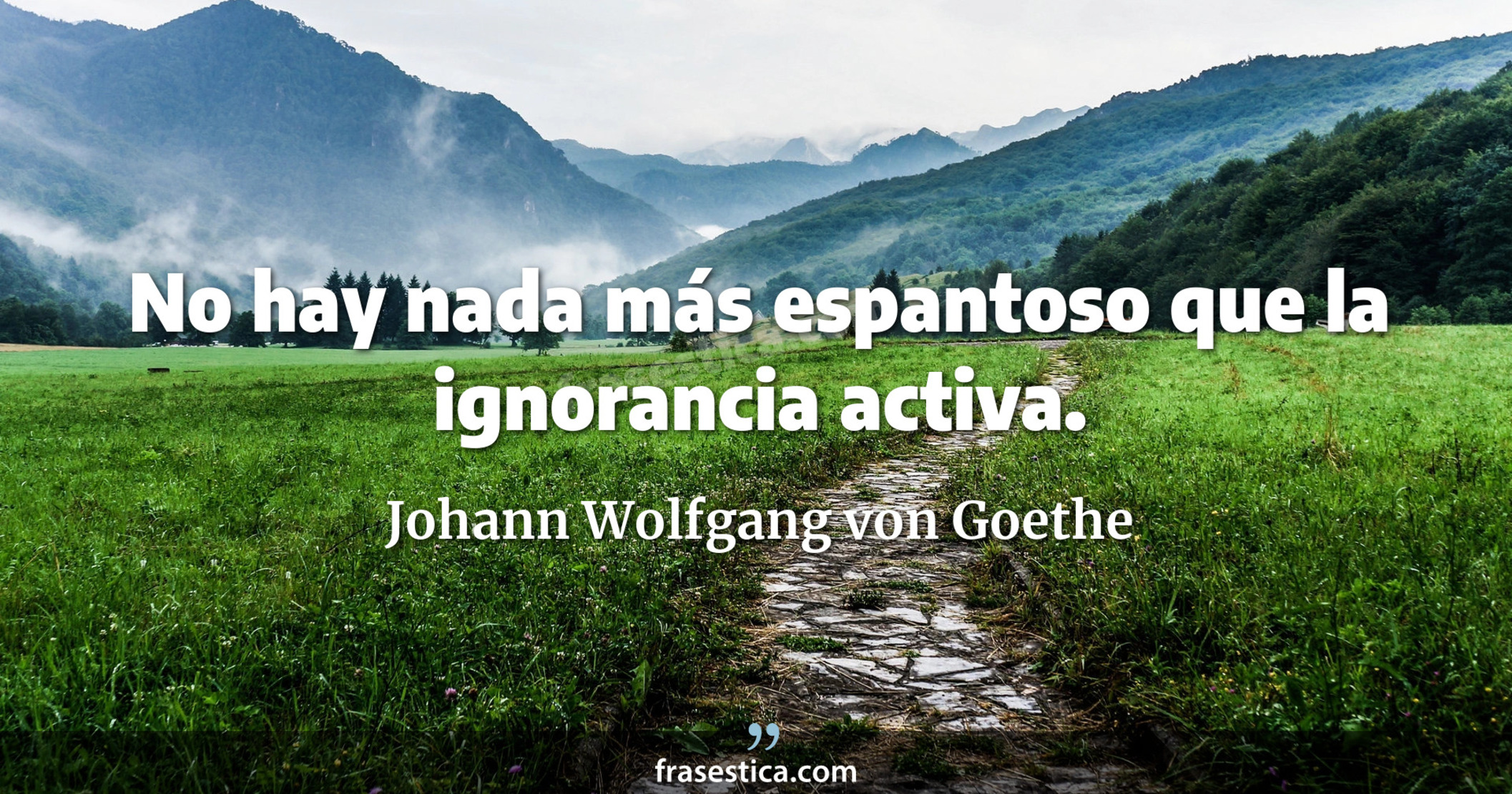 No hay nada más espantoso que la ignorancia activa. - Johann Wolfgang von Goethe