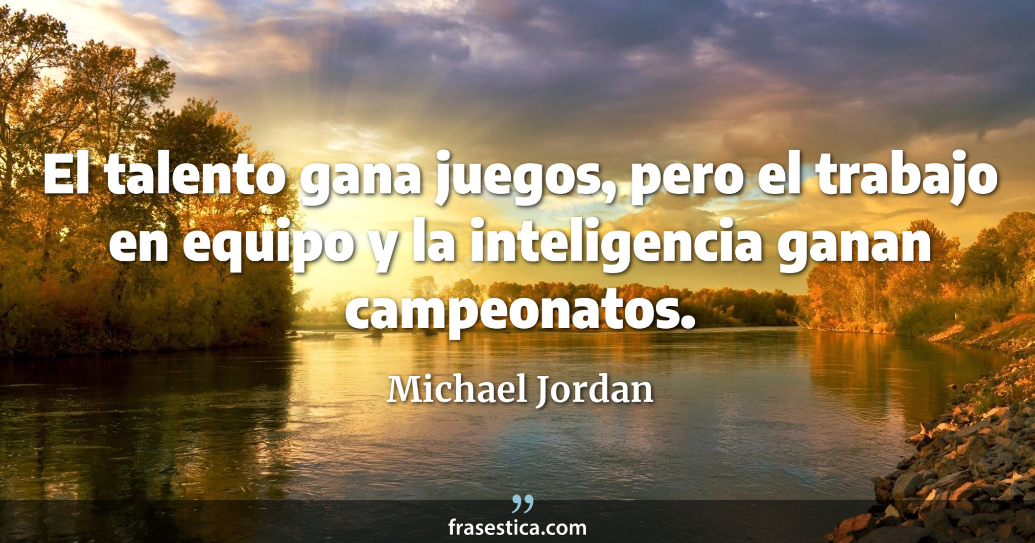 El talento gana juegos, pero el trabajo en equipo y la inteligencia ganan campeonatos. - Michael Jordan