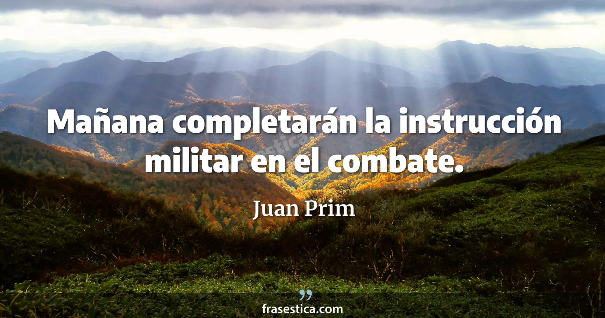 Mañana completarán la instrucción militar en el combate. - Juan Prim