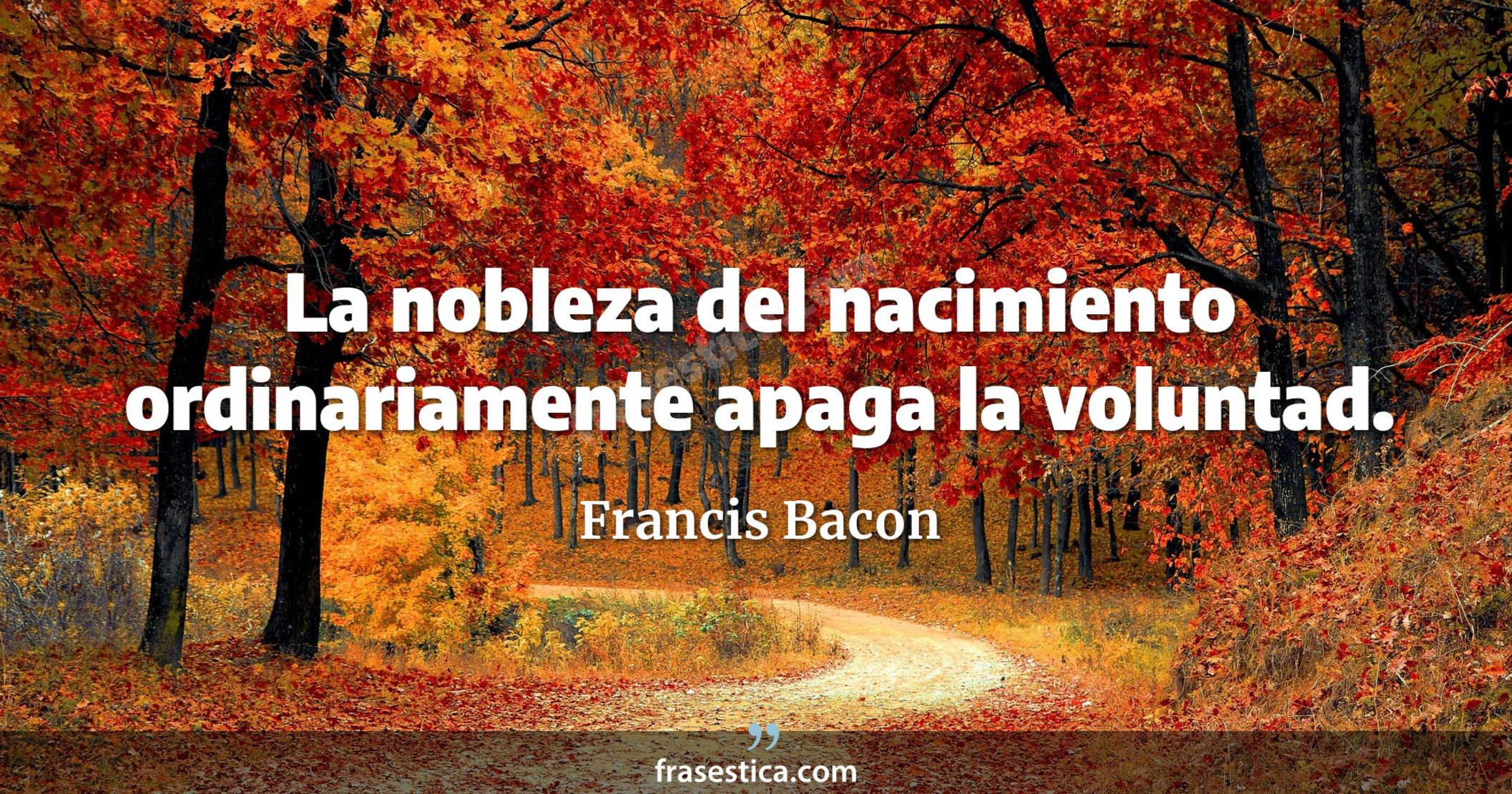 La nobleza del nacimiento ordinariamente apaga la voluntad. - Francis Bacon