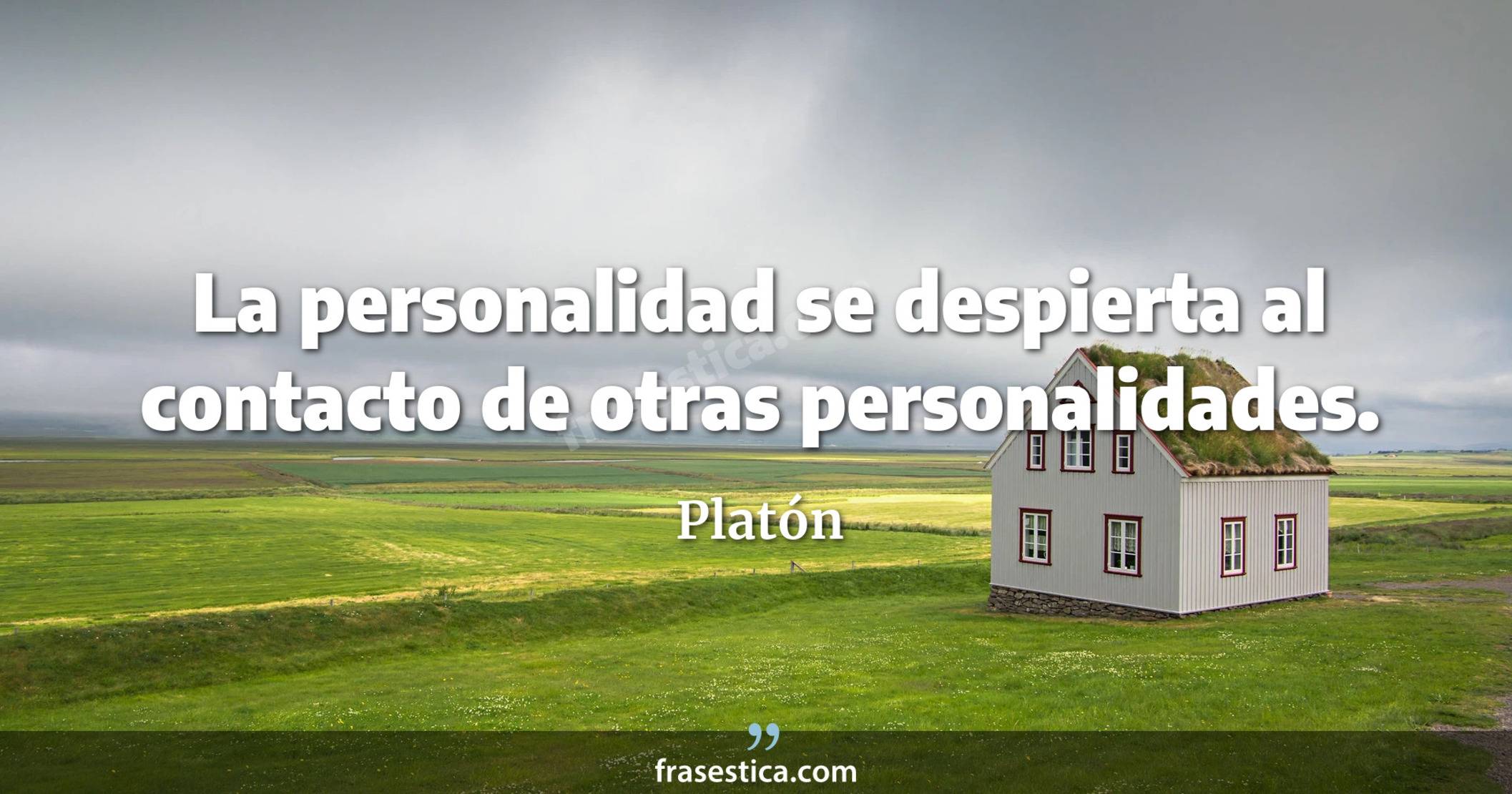 La personalidad se despierta al contacto de otras personalidades. - Platón
