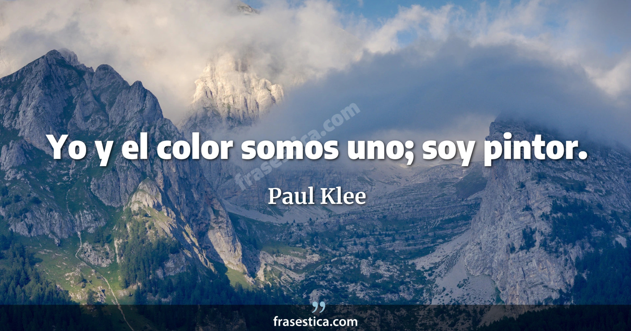 Yo y el color somos uno; soy pintor. - Paul Klee