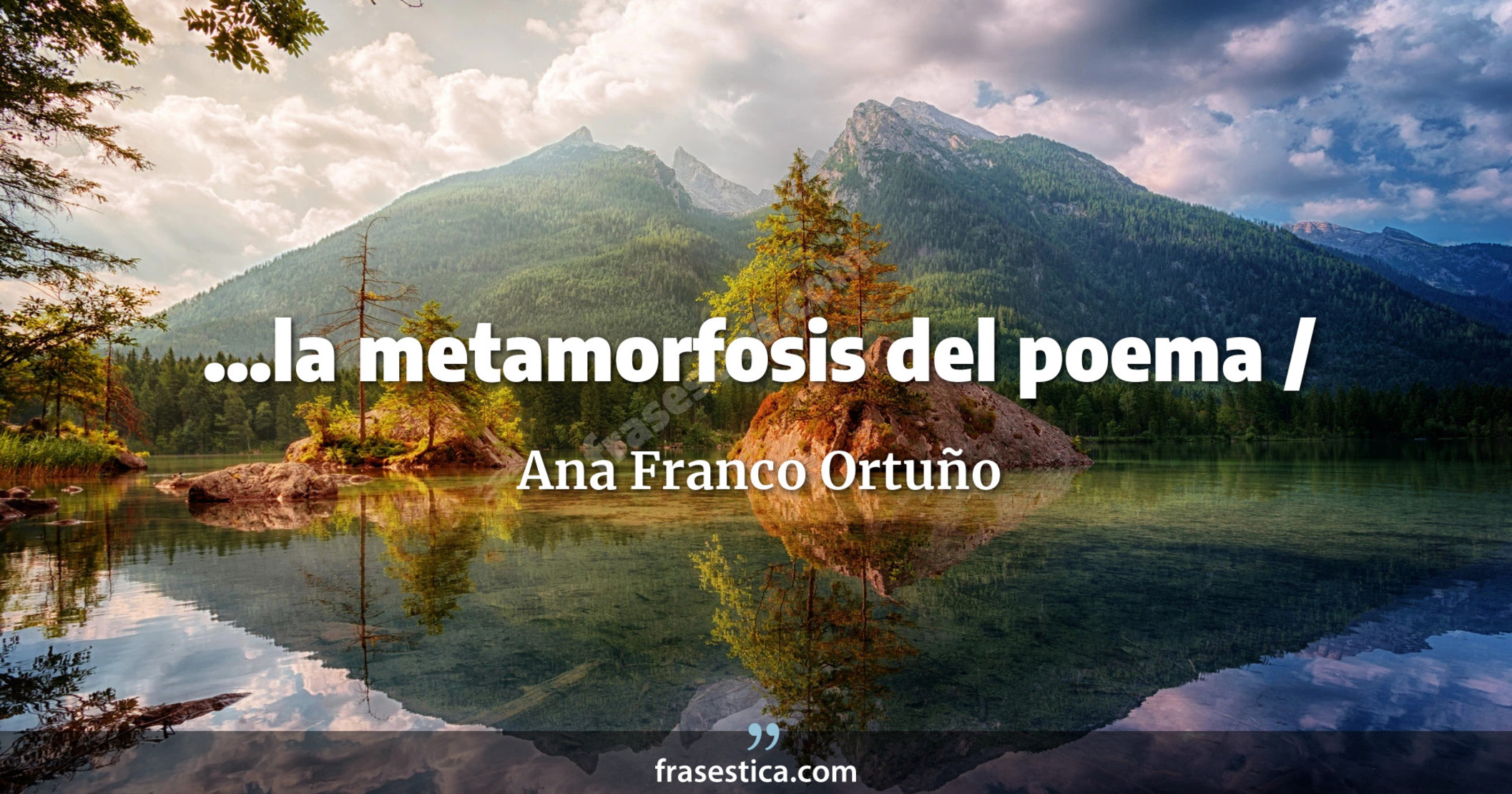 ...la metamorfosis del poema / - Ana Franco Ortuño