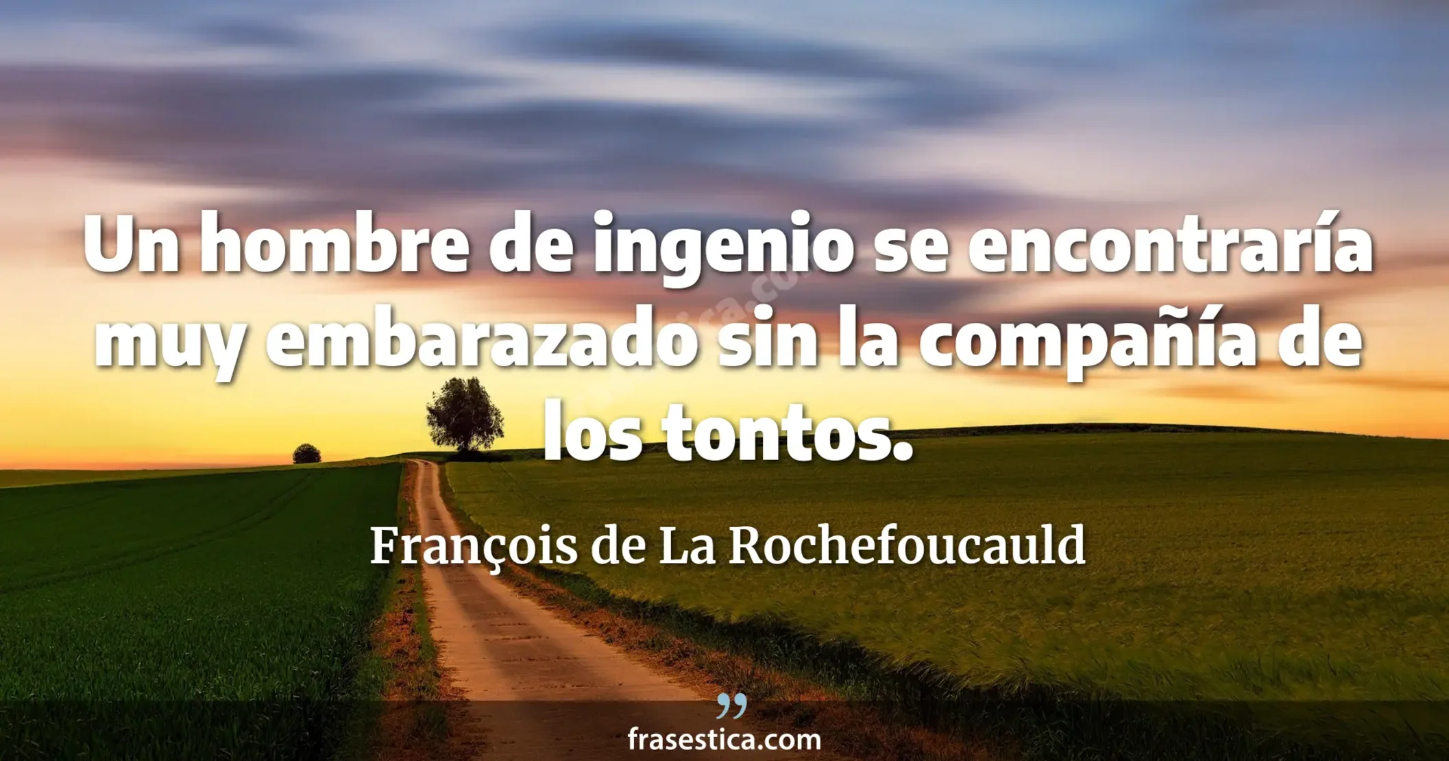 Un hombre de ingenio se encontraría muy embarazado sin la compañía de los tontos. - François de La Rochefoucauld