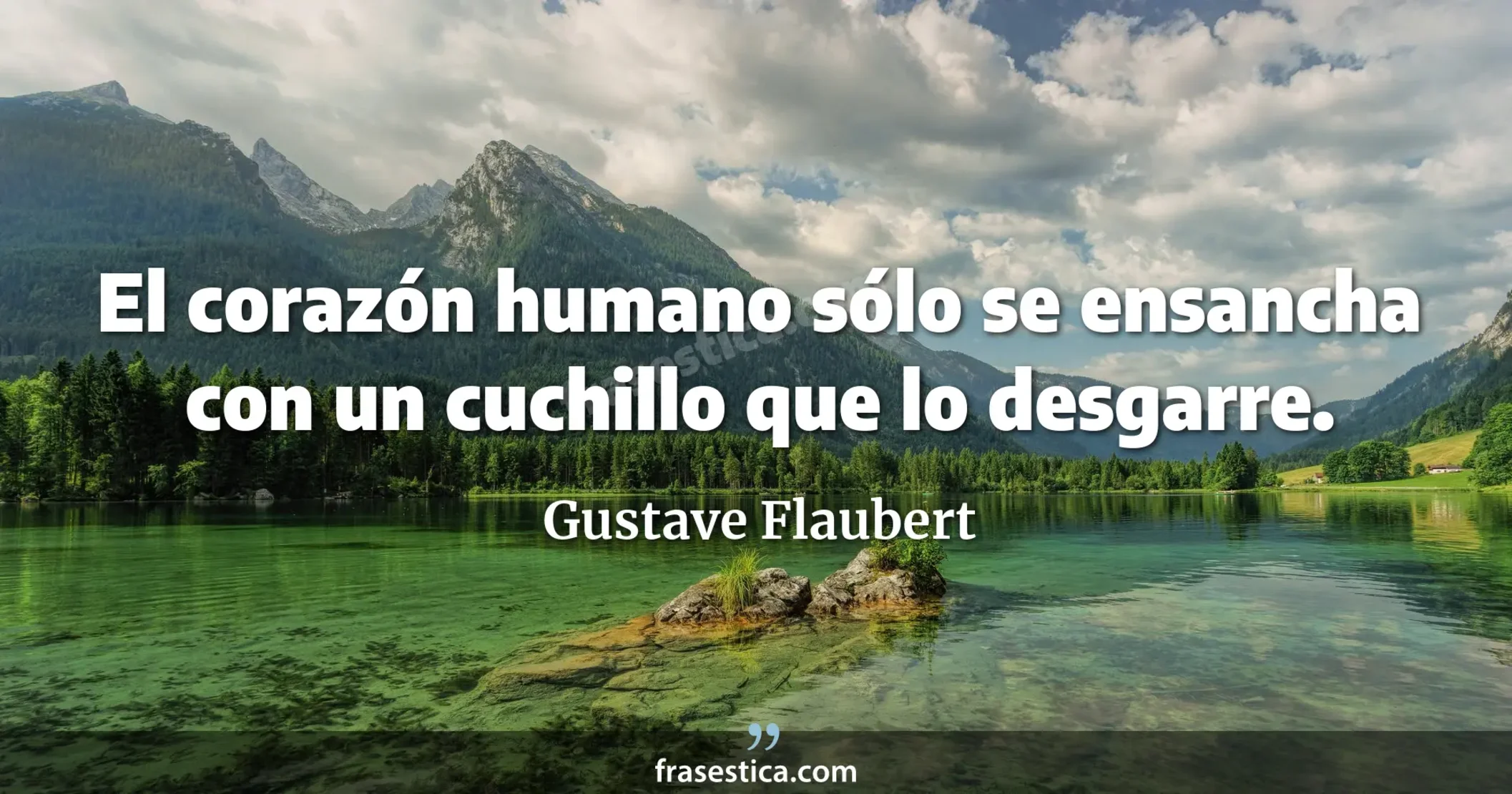 El corazón humano sólo se ensancha con un cuchillo que lo desgarre. - Gustave Flaubert