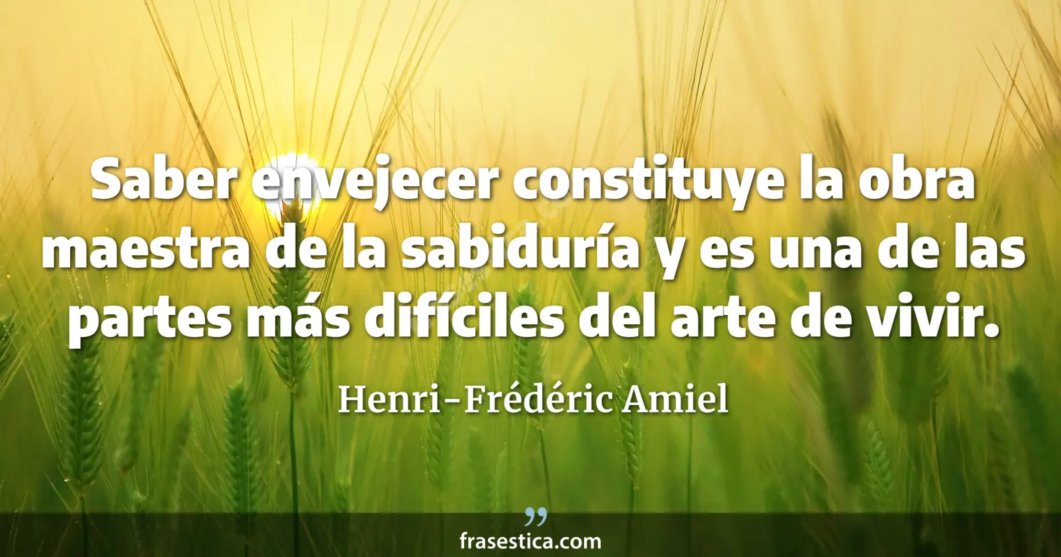 Saber envejecer constituye la obra maestra de la sabiduría y es una de las partes más difíciles del arte de vivir. - Henri-Frédéric Amiel