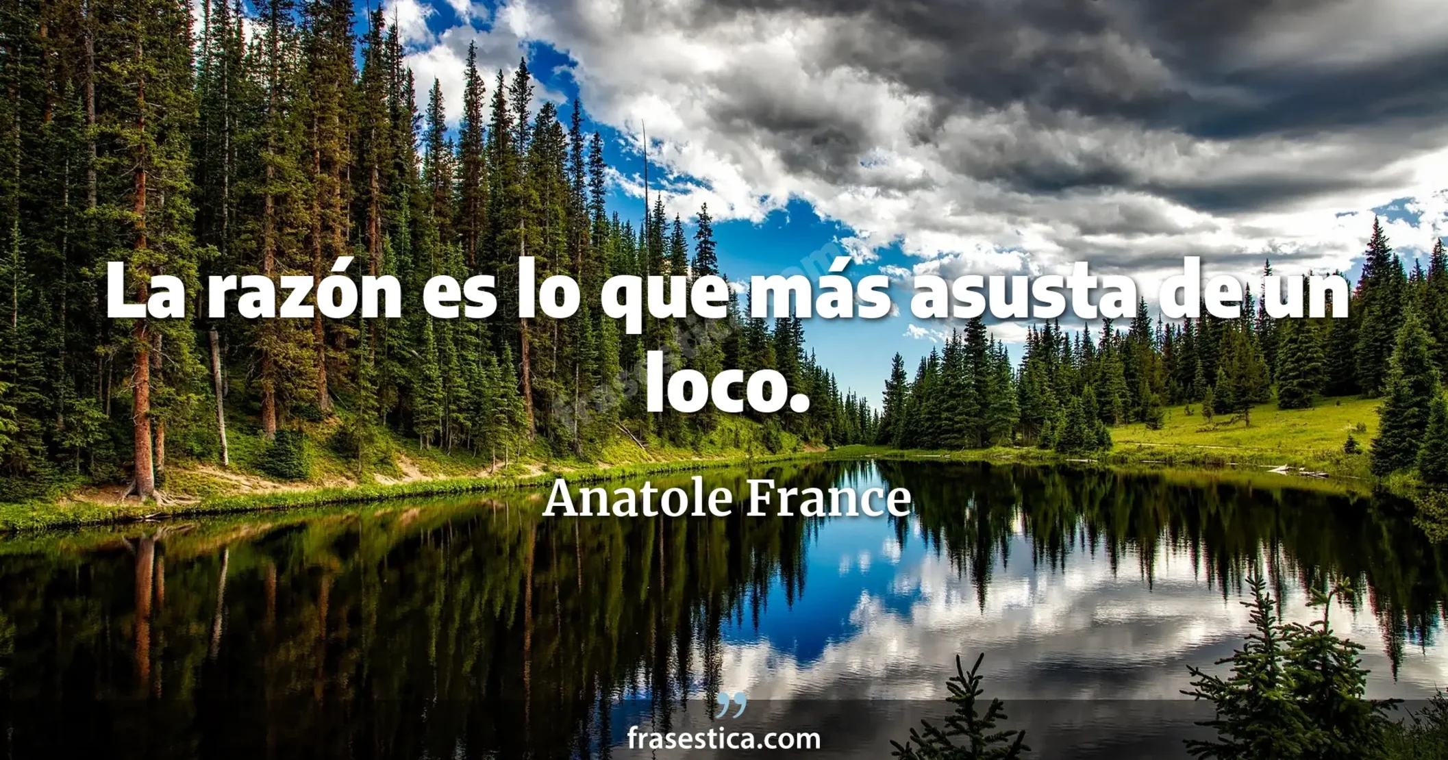 La razón es lo que más asusta de un loco. - Anatole France