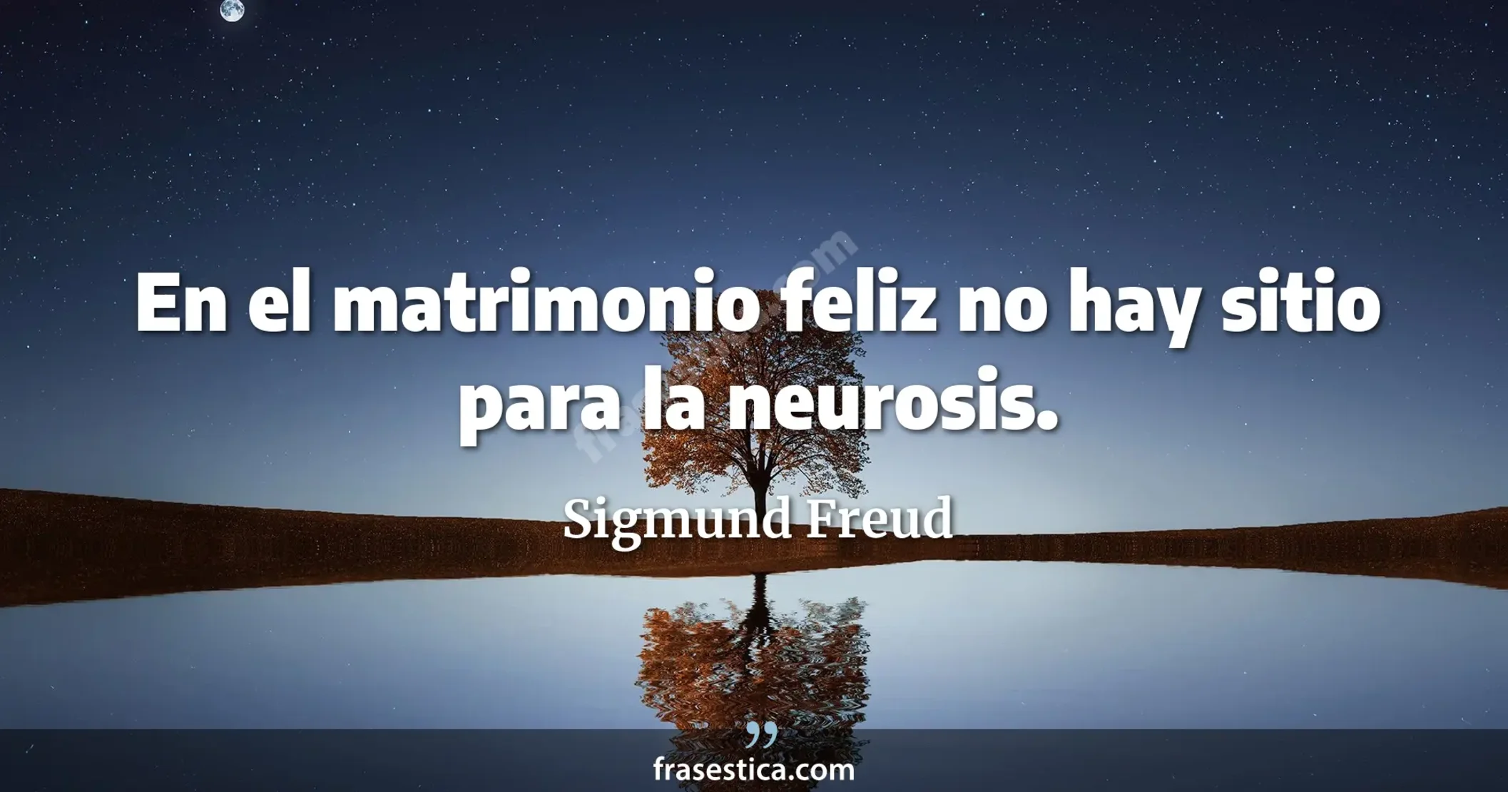 En el matrimonio feliz no hay sitio para la neurosis. - Sigmund Freud