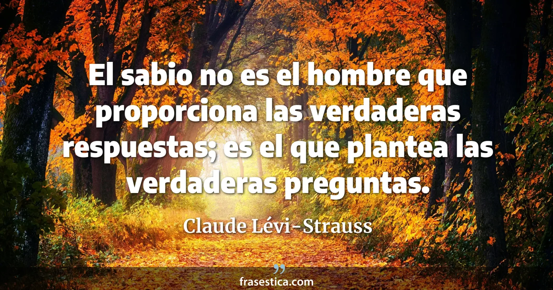 El sabio no es el hombre que proporciona las verdaderas respuestas; es el que plantea las verdaderas preguntas. - Claude Lévi-Strauss