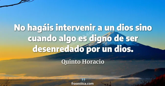 Cita de Quinto Horacio