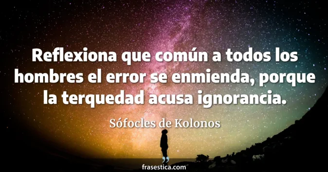 Cita de Sófocles de Kolonos