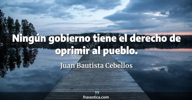 Cita de Juan Bautista Cebellos