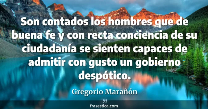 Cita de Gregorio Marañón