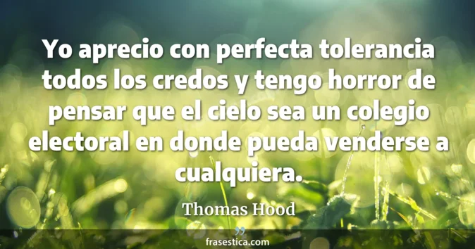 Cita de Thomas Hood