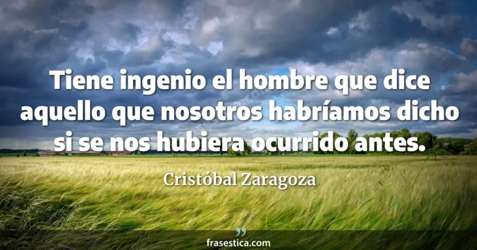 Cita de Cristóbal Zaragoza