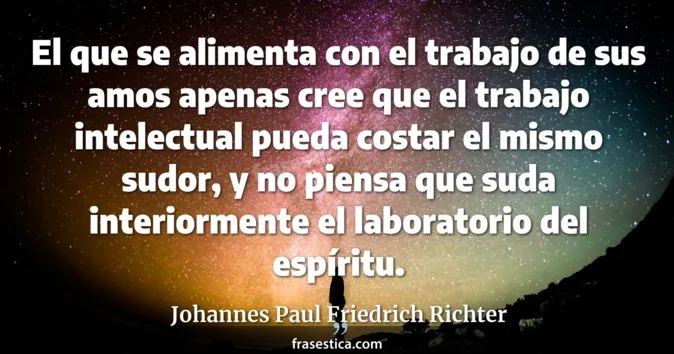 Cita de Johannes Paul Friedrich Richter