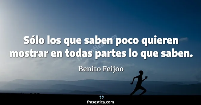 Cita de Benito Feijoo