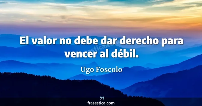 Cita de Ugo Foscolo