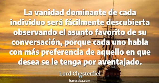 Cita de Lord Chesterfiel