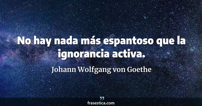 Cita de Johann Wolfgang von Goethe