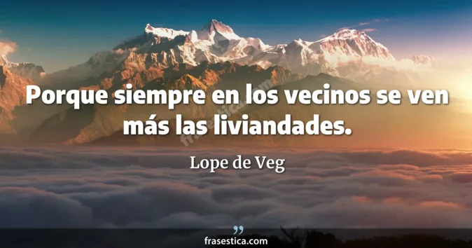 Cita de Lope de Veg