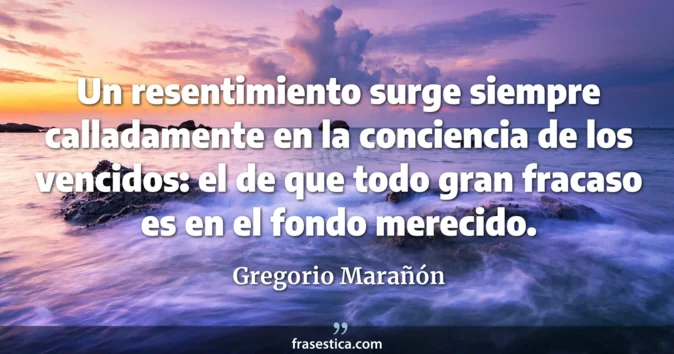 Cita de Gregorio Marañón