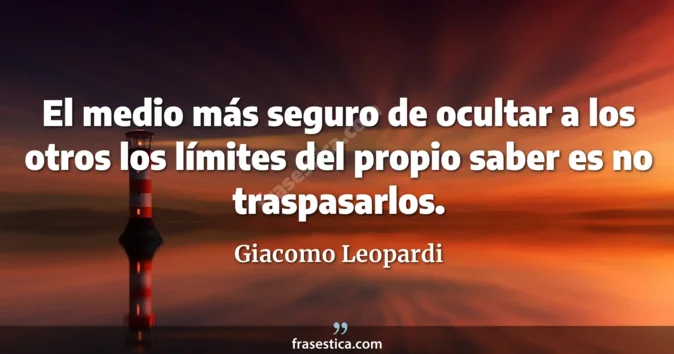 Cita de Giacomo Leopardi