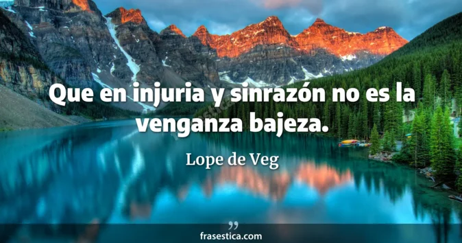 Cita de Lope de Veg