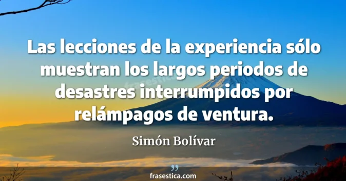 Cita de Simón Bolívar