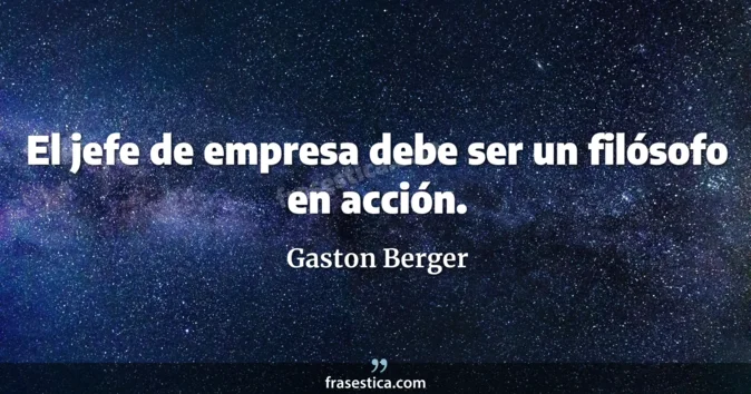Cita de Gaston Berger