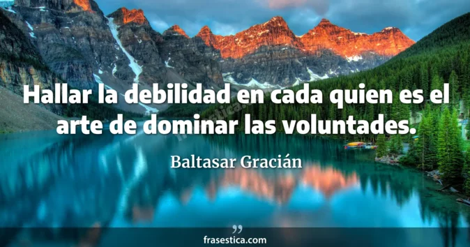 Cita de Baltasar Gracián
