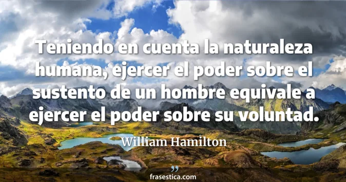 Cita de William Hamilton