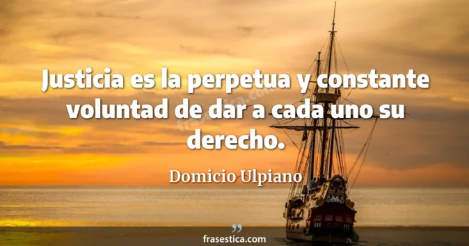 Cita de Domicio Ulpiano