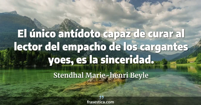 Cita de Stendhal Marie-henri Beyle
