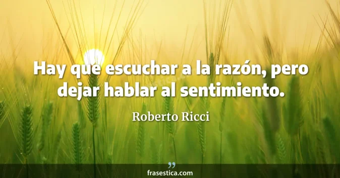Cita de Roberto Ricci