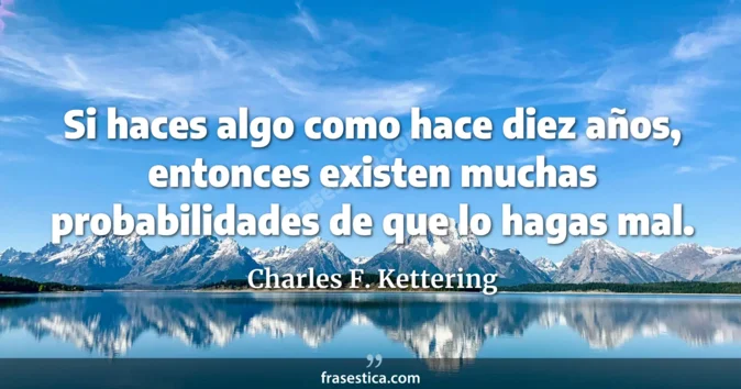 Cita de Charles F. Kettering