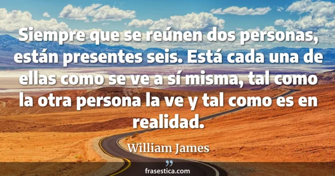 Cita de William James