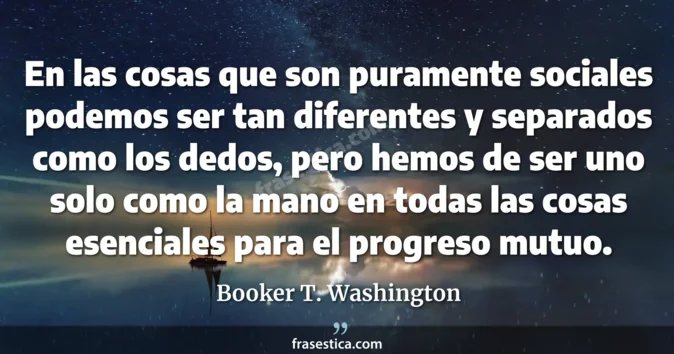 Cita de Booker T. Washington