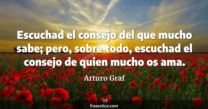 Cita de Arturo Graf