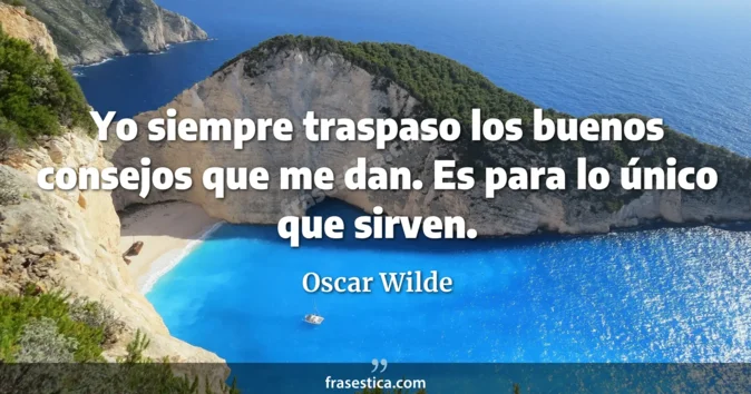 Cita de Oscar Wilde