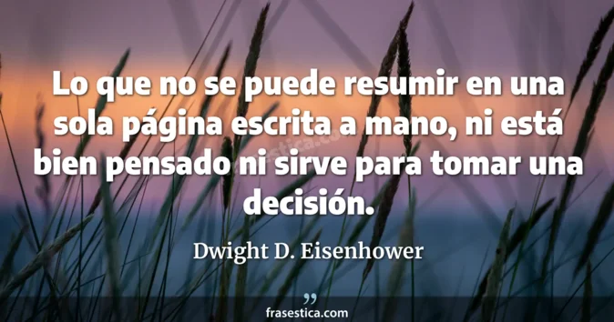 Cita de Dwight D. Eisenhower