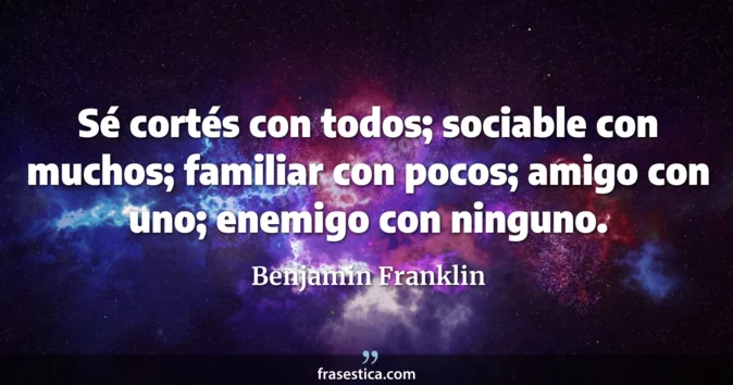 Cita de Benjamin Franklin