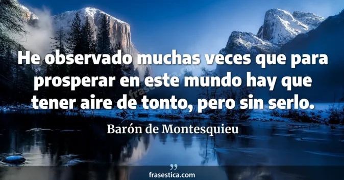 Cita de Barón de Montesquieu