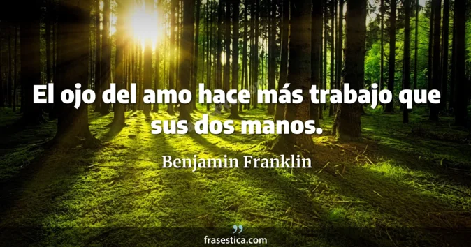 Cita de Benjamin Franklin