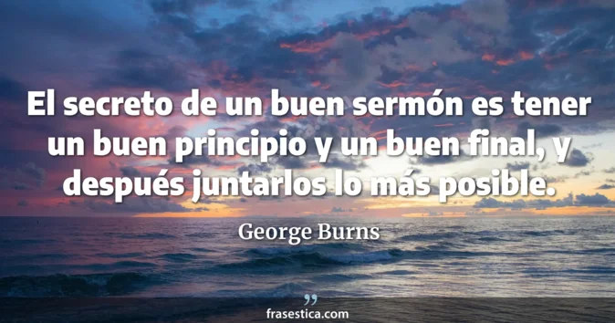 Cita de George Burns