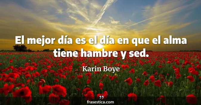 Cita de Karin Boye