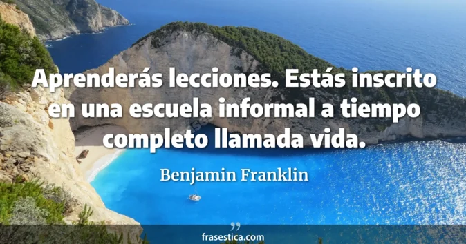 Cita de Benjamin Franklin