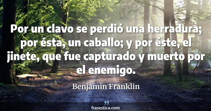 Cita de Benjamin Franklin