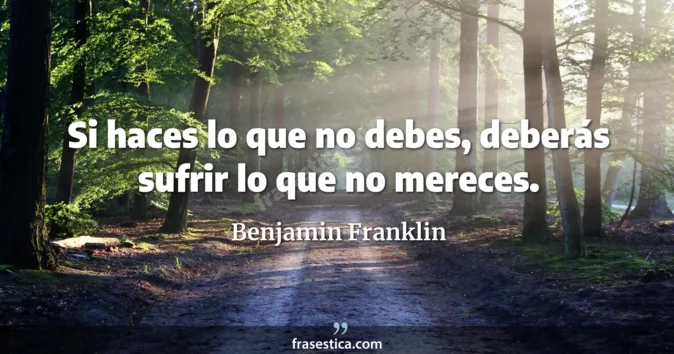 Cita de Benjamin Franklin