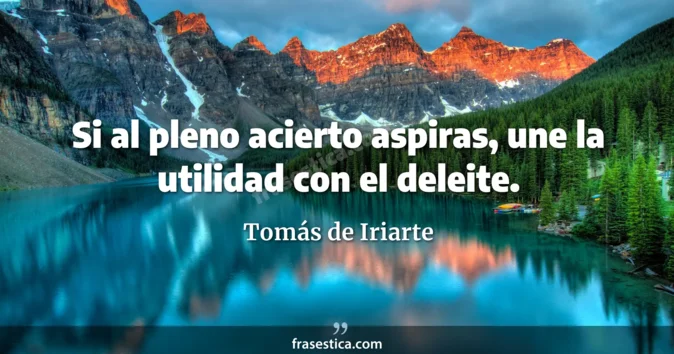Cita de Tomás de Iriarte